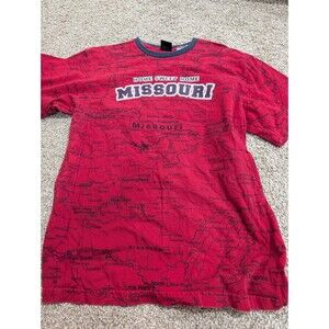 Vintage State Of Mine T-Shirt All Over Print Red MISSOURI Medium